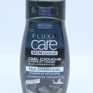 GEL DOUCHE FLUX CARE MEN TEA CHARCOAL 265 ML