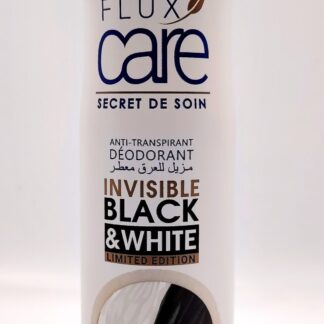 DEO FLUX CARE FAM %ALCOL INVISIBLE BLACK WHITE 250 ML